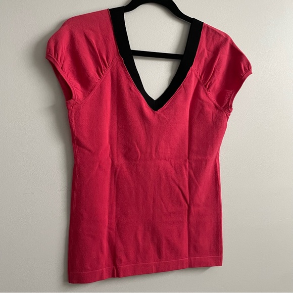 Nanette Lepore Pink and Black Sweater Top - Picture 6 of 7
